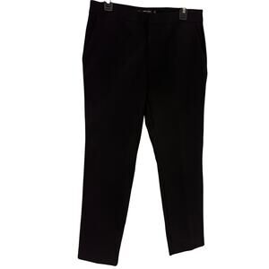 Zara Basic Collection Black High Rise Flat Front Trouser Pants Size 6
